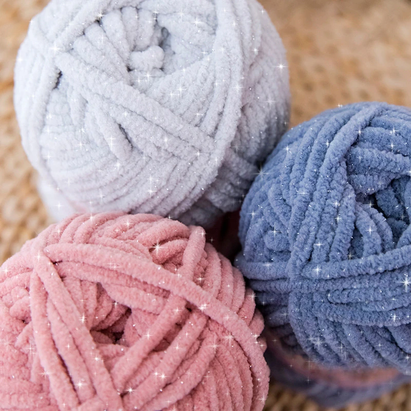 Woven Scarf Blanket - 4.5mm 59M 두꺼운 뜨개질 실, DIY