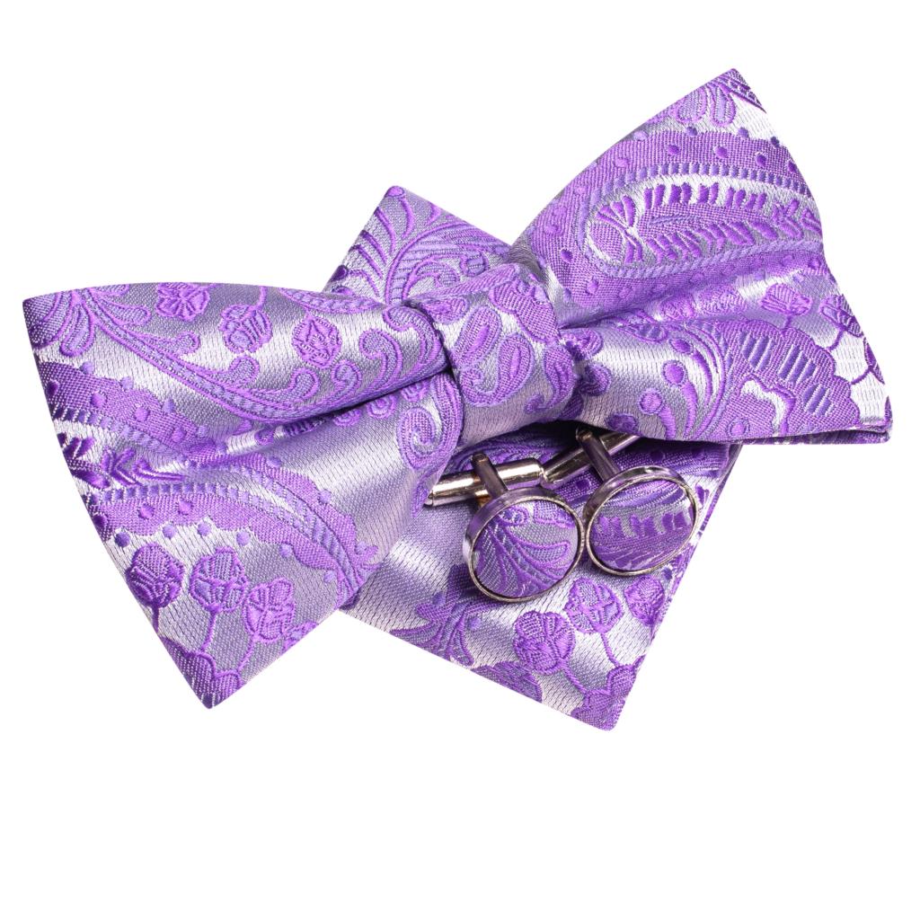 보라색 라일락 라벤더 팬지 바이올렛 실크 망 나비 넥타 - Bow Tie Pre Tied 리뷰 및 가격