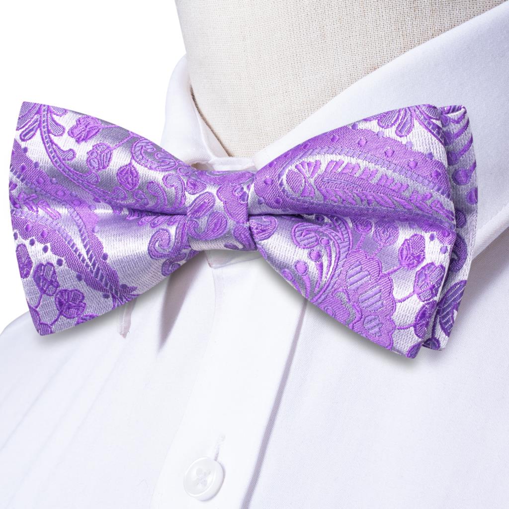 보라색 라일락 라벤더 팬지 바이올렛 실크 망 나비 넥타 - Bow Tie Pre Tied 리뷰 및 가격