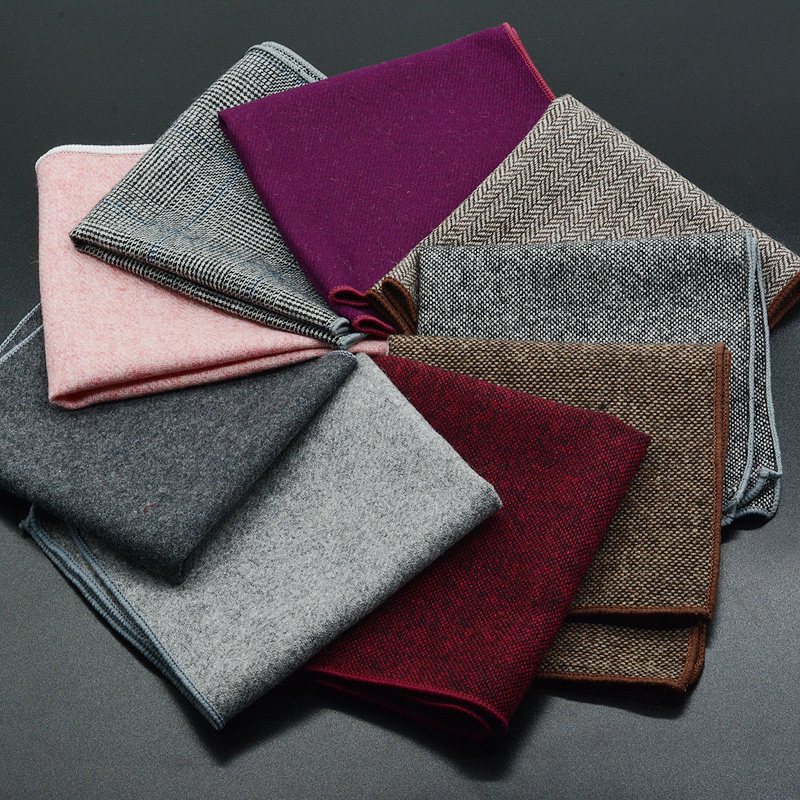 클래식 울 포켓 스퀘어 25CM 솔리드 컬러 블랙 손수 - Pocket Square Set 리뷰 및 가격