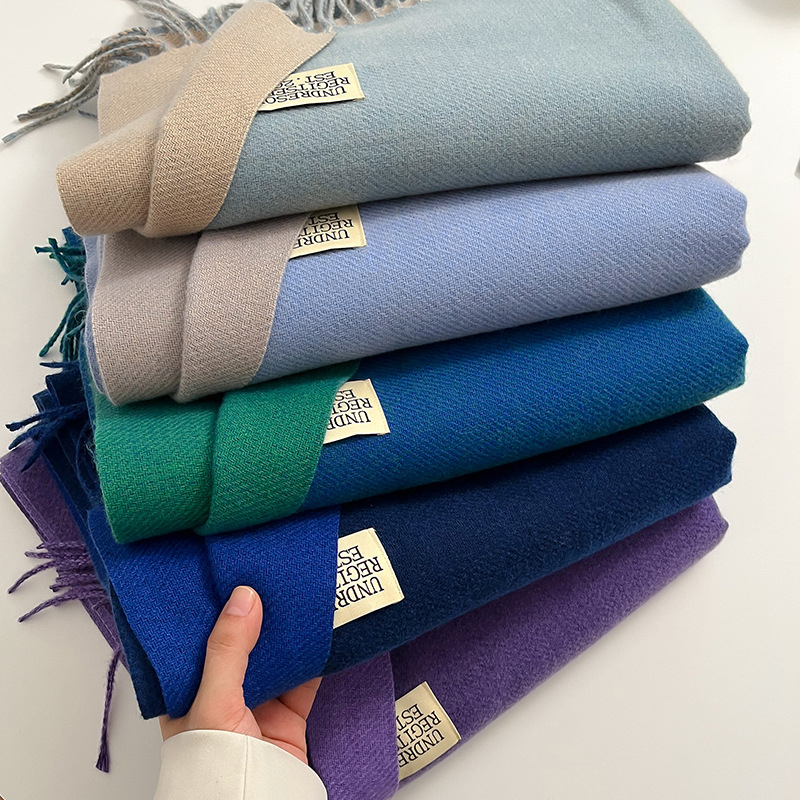 패션 솔리드 캐시미어 따뜻한 스카프 새로운 디자인 파시 - Woven Scarf Blanket 리뷰 및 가격