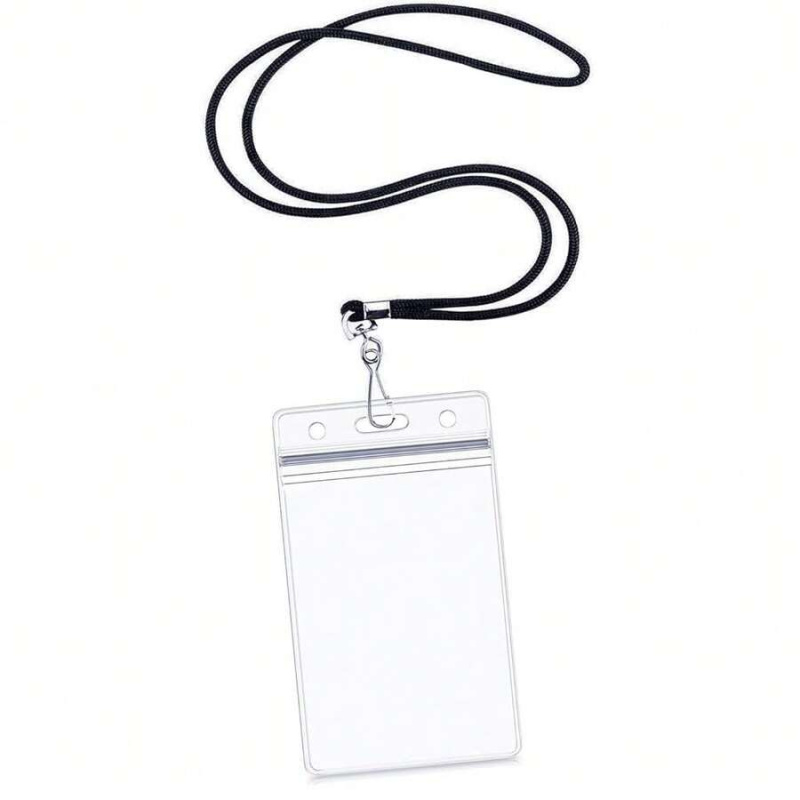 방수형 재밀봉 지퍼가 있는 세로형 ID 카드 명찰 홀더 - Lanyard Badge Holder 리뷰 및 가격